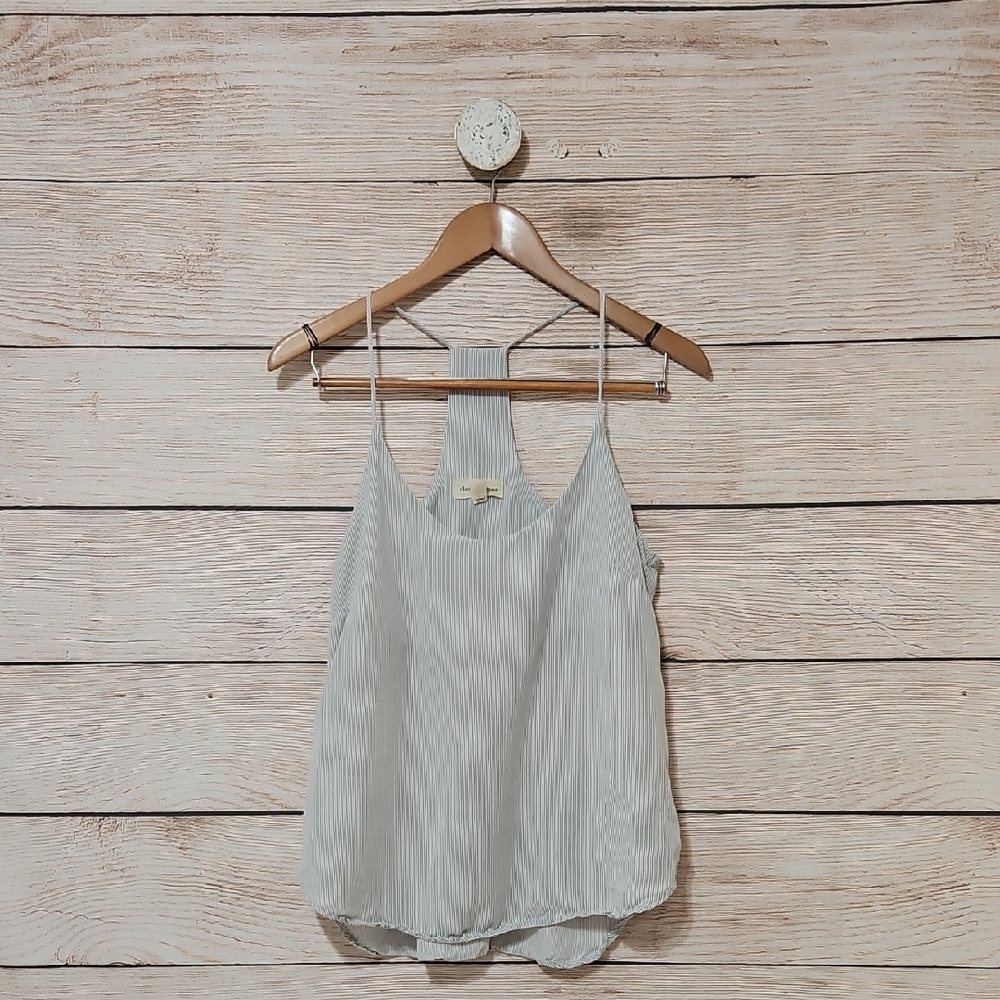 💟 Cloth & Stone Light Gray Striped Camisole Small